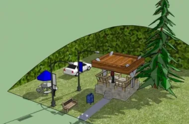 SketchUp Landscape Models: Garden, Pavilion, and Modern Designs-BIM WORLD