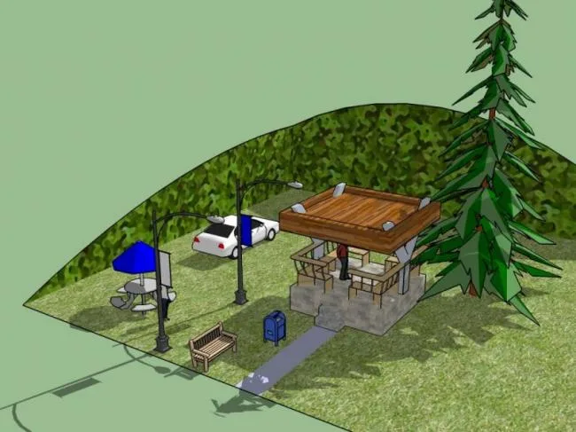 SketchUp Landscape Models: Garden, Pavilion, and Modern Designs
