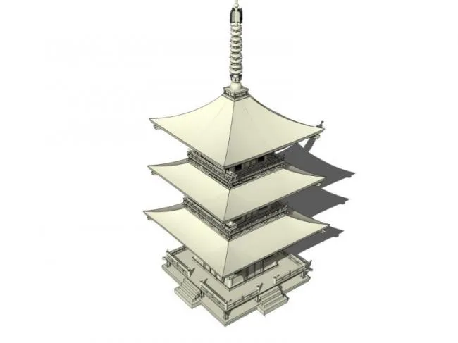 Sketchup Ancient Architecture Model | Multi story Tower Architecture, Ancient Architecture, Chinese Style