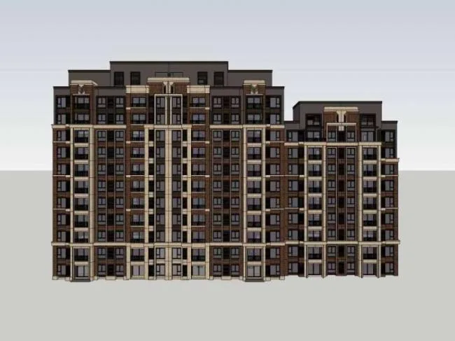 Sketchup Residential Model | High rise Residential Buildings, Western Classical Style