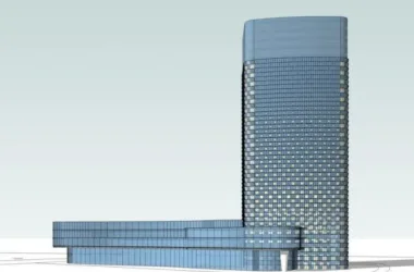 Modern High-Rise Office Building Model in SketchUp-BIM WORLD