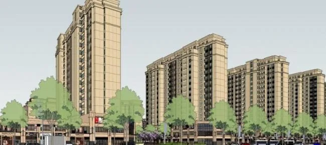 Sketchup Residential Model | High rise residential communities, residential buildings, classical style