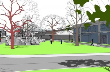 Modern Office Landscape Design in SketchUp-BIM WORLD