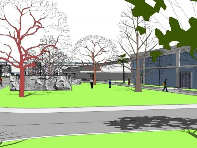 Sketchup Landscape Model | Office Landscape, Modern Style