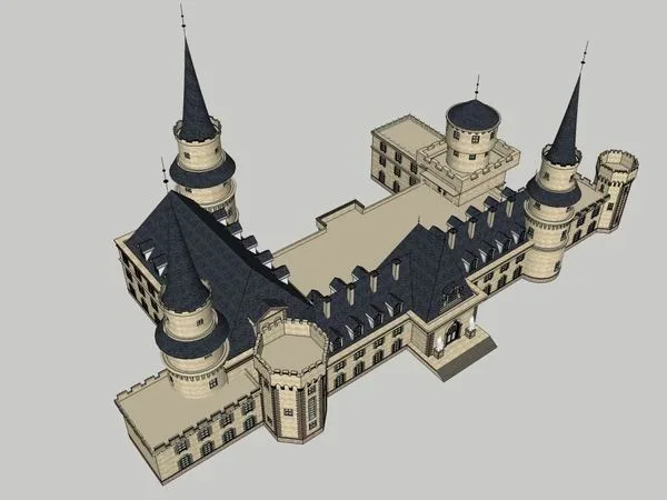 Sketchup Business Model | Multi story Winery, Commercial, Classical Style