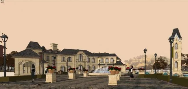 Sketchup Villa Model | Single Family Villa Cluster, Modern Style