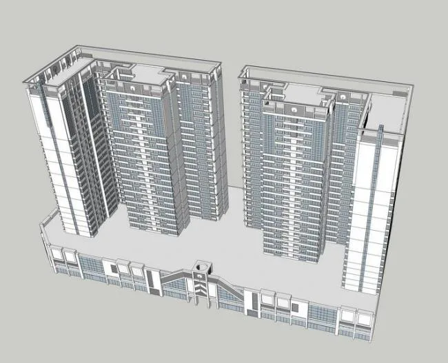 SketchUp Residential Model: Stada High-Rise Modern Residence