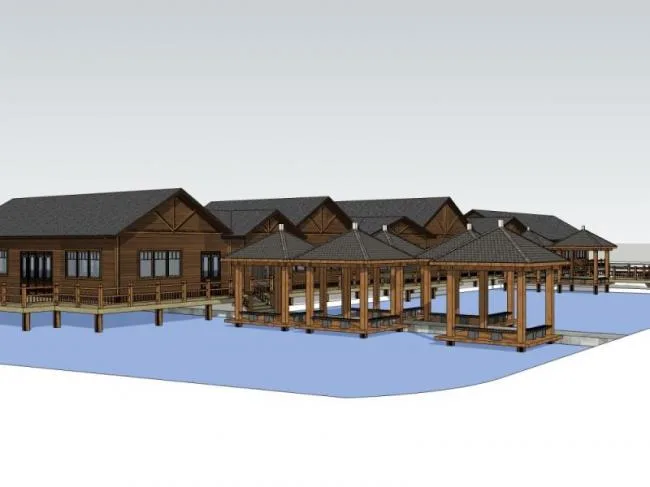 Sketchup Hotel Model | Multi story Hotel, Chinese Style