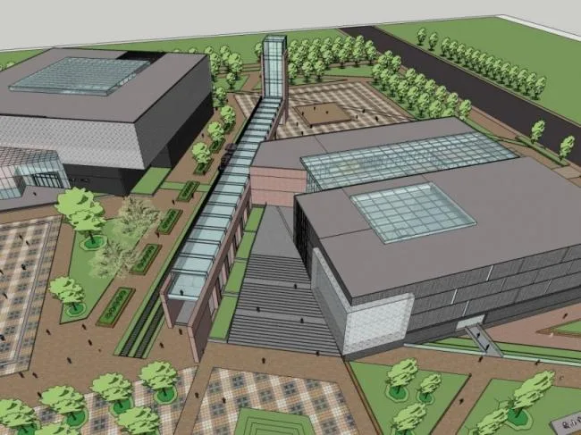 Sketchup Cultural Model | Multi story Archive, Cultural Architecture, Modern Style