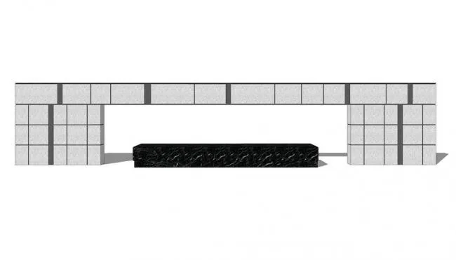 Modern Landscape Wall Design Using SketchUp Materials