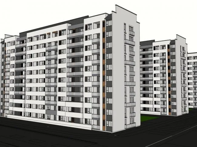 Sketchup Residential Model | High rise residential building, modern style, 10 floors