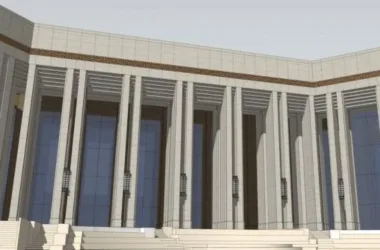 Neoclassical Multi-Story Mountain Office Building SketchUp Model-BIM WORLD