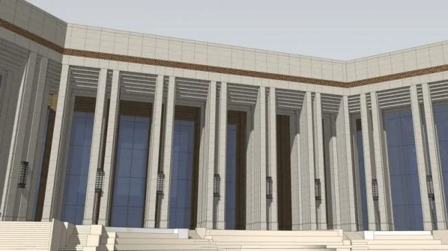 Neoclassical Multi-Story Mountain Office Building SketchUp Model