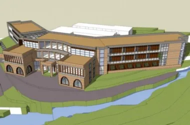 Modern Multi-Story Mountain Inn Hotel Model in SketchUp-BIM WORLD