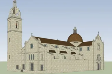 SketchUp Cultural Model: Multi-Story Classical Church Architecture-BIM WORLD