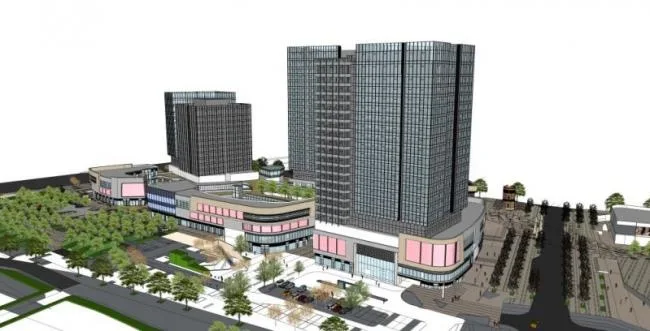 Sketchup Business Model | Multi story Commercial Buildings, Modern Style