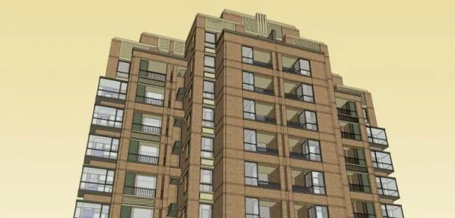 Sketchup Residential Model | High rise Residential Buildings, Residential Buildings, Classical Style
