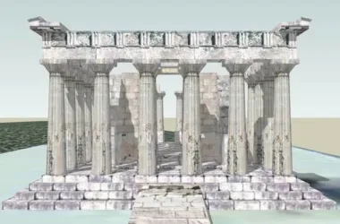 SketchUp Model of Athena Temple: Classical Ancient Architecture Design-BIM WORLD