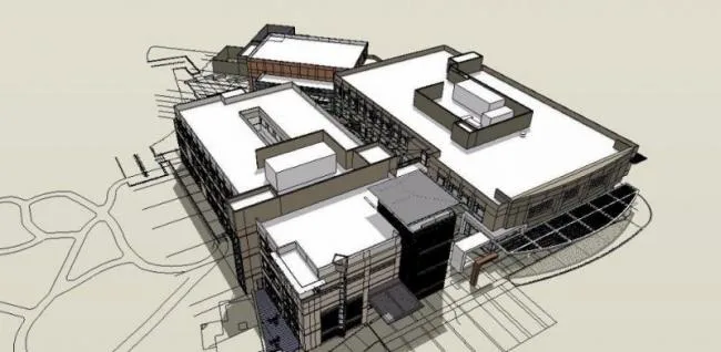 Sketchup Office Model | Multi story Office Building, Modern Style