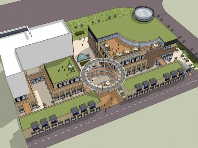 Sketchup Complex Model | Multi story Commercial and Residential Building, Complex, Residential, Commercial, Modern Style