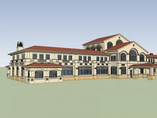 Sketchup Business Model | Multi story Clubhouse, Classical Style