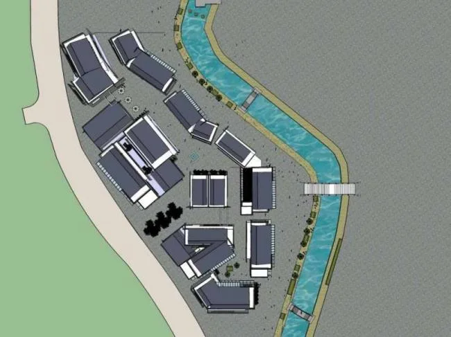 Sketchup Business Model | Multi story Commercial Street, Pedestrian Street, Chinese Style