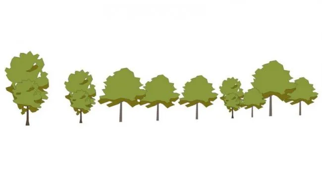 SketchUp Material Models: 2D Watercolor Trees, Hand-Drawn Plants, and Landscape Components