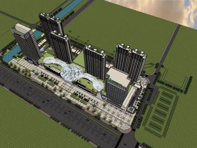 Sketchup Complex Model | Multi story Commercial Complex, Modern Style