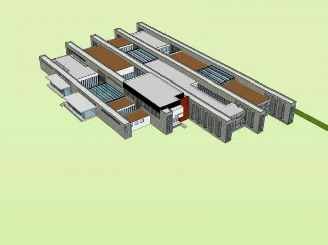 Sketchup Cultural Model | Multi story Library, Cultural Architecture, Modern Style