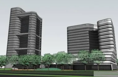 Modern High-Rise Hotel and Office Model in SketchUp-BIM WORLD