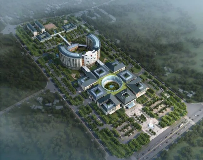 Sketchup Hospital Model | Multi story High rise Hybrid Hospital, Modern Style, Medical Building
