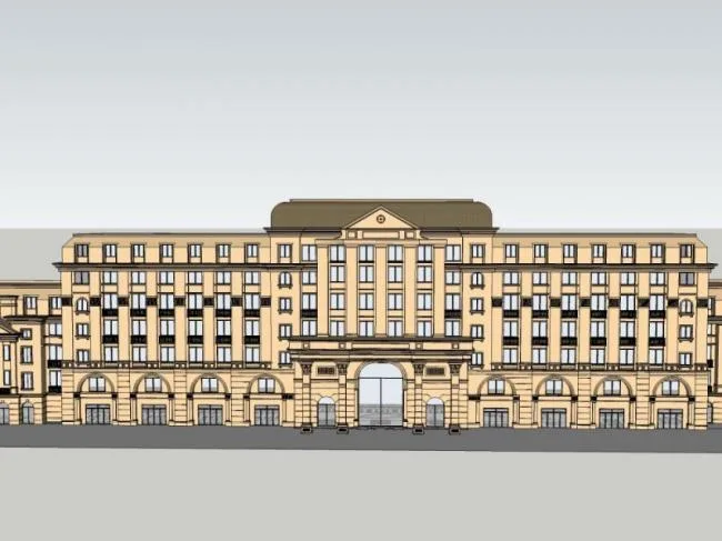 Sketchup Business Model | Multi story Clubhouse, Modern Style