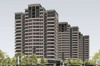 Modern High-Rise Residential Building with Ground Floor Commercial Space | SketchUp Model-BIM WORLD