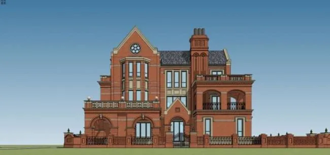 Sketchup Villa Model | Townhouse, Classical Style