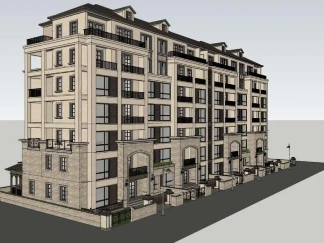 Sketchup Residential Model | Multi story Residence, Garden House, Classical Style
