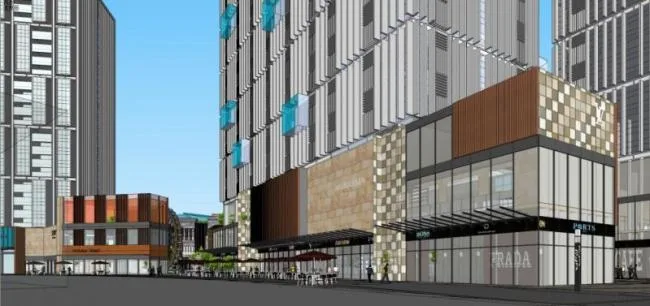 Sketchup Complex Model | Multi story Commercial Complex, Office, Modern Style