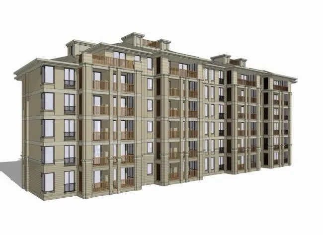 Sketchup Residential Model | French style Multi story Residence, Classical Style, Residential Architecture