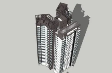 Modern High-Rise Residential Building Models in SketchUp-BIM WORLD