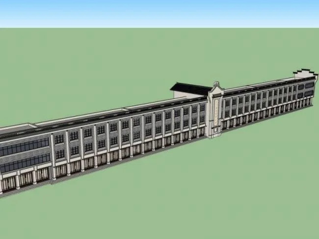 Sketchup Business Model | Commercial Street Architecture, Classical Style