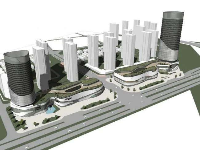 Sketchup Complex Model | Super High rise Commercial Complex, Hotel, Modern Style