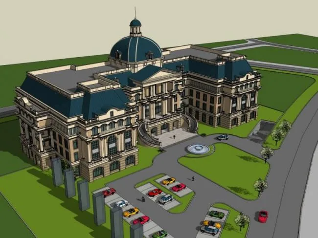 Sketchup Business Model | Multi story Club, European Style