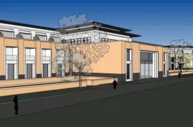 SketchUp Business Model: Multi-Story Clubhouse with Grassland Style Commercial Design-BIM WORLD