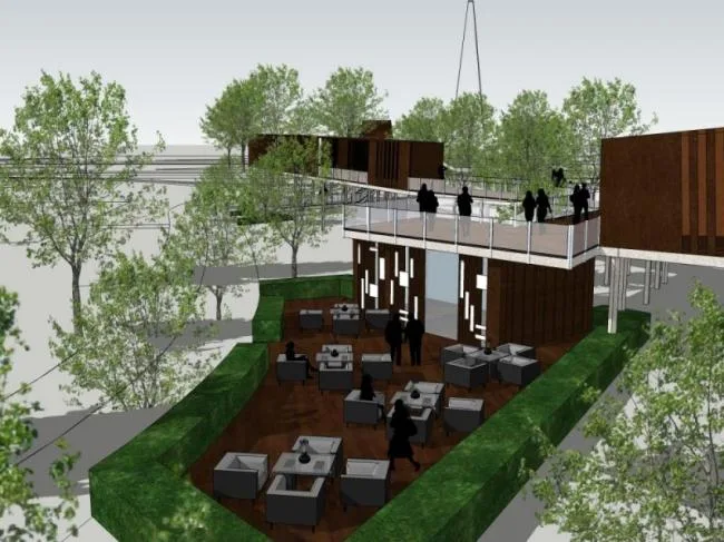 Sketchup Landscape Model | Pedestrian Bridge Landscape, Modern Style