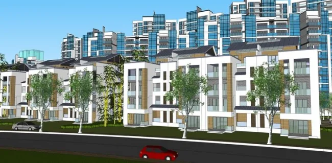Sketchup Residential Model | Planning of High Rise Residential Communities, Residential Buildings, Modern Style