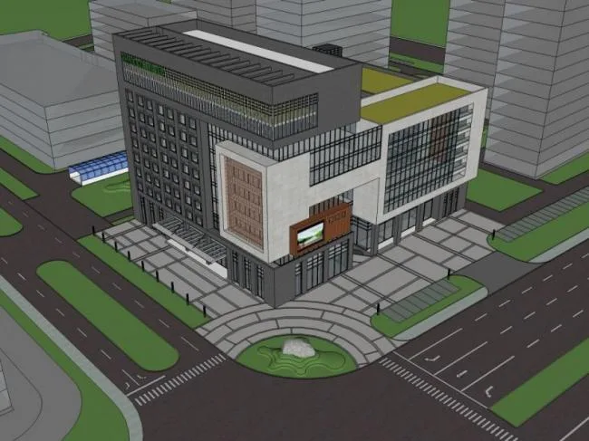 Sketchup Office Model | Multi story Office Building, Modern Style