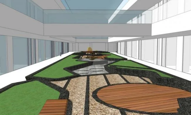 Sketchup Landscape Model | Garden Landscape, Courtyard Landscape, Modern Style