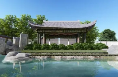 SketchUp Business Model: Multi-Story Leisure Club with Modern Chinese Architectural Style-BIM WORLD