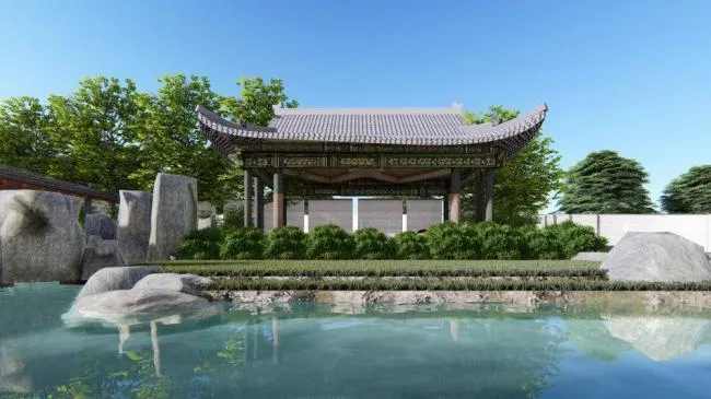 Sketchup Business Model | Multi story Leisure Club, New Chinese Style, Commercial Architecture