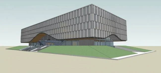 Sketchup Cultural Model | Multi story Library, Modern Style, Cultural Architecture