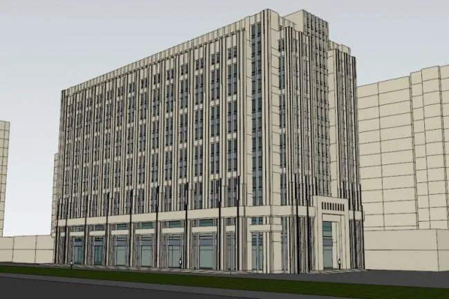 Sketchup Office Model | Multi story Office Building, Classical Style